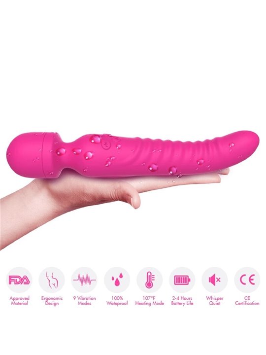 Armony Mission - Massaggiatore Vibratore Wand con Effetto Calore Fucsia