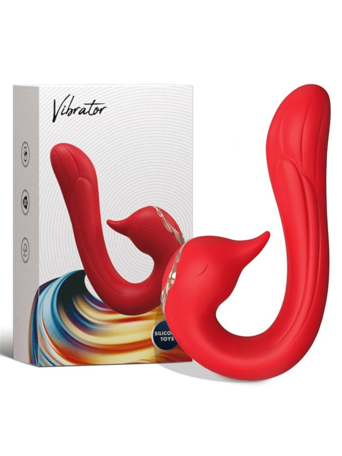Armony Dolfhin - Vibratore Intimo Multiposizione con Effetto Calore Rosso