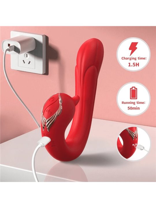 Armony - Delfin Vibrator Multiposition & Heat Effect Red