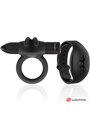 Black&Silver- Agron Remote Control Cockring Watchme