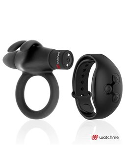 Black&Silver- Agron Remote Control Cockring Watchme