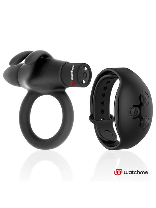 Black&Silver- Agron Remote Control Cockring Watchme