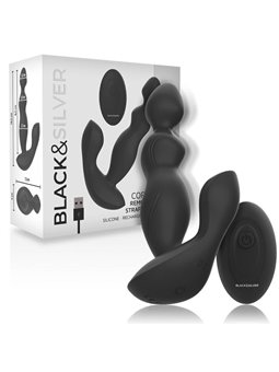 Black&Silver - Cora Anal Plug Silicone Remote Control