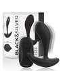 Black&Silver Dwayne - Plug Anale in Silicone con Vibrazione - Nero