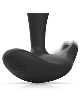 Black&Silver Dwayne - Plug Anale in Silicone con Vibrazione - Nero