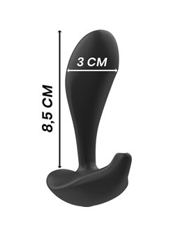 Black&Silver - Dwayne Anal Plug Silicone Remote Control