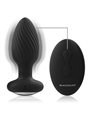 Black&Silver - Wells Plug Silicone Anal Rotator Remote Control