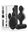 Black&Silver - Tucker Small Silicone Anal Plug Remote Control