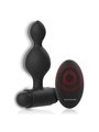 Black&Silver - Tucker Small Silicone Anal Plug Remote Control