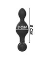 Black&Silver - Tucker Small Silicone Anal Plug Remote Control
