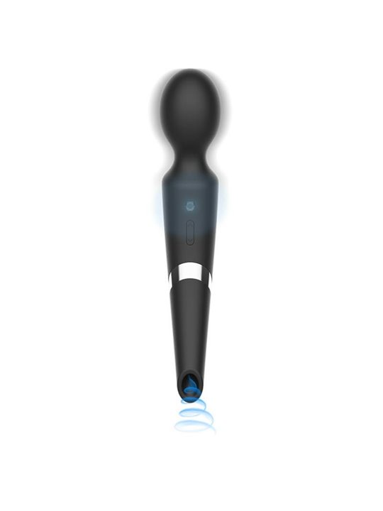 Black&Silver - Beck Rechargeable Silicone Massager and Suction Black