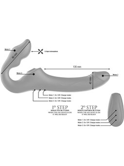 Ibiza Remote Control Strapless Vibrator 3 Motors 1000 Combinations.