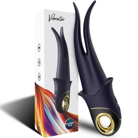 Armony - Shadow Vibrator Double-Head Teasing Blue