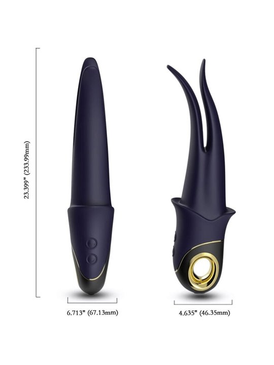 Armony - Shadow Vibrator Double-Head Teasing Blue