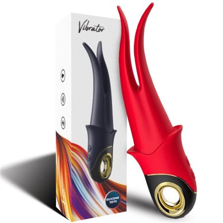 Armony - Shadow Vibrator Double-Head Teasing Red