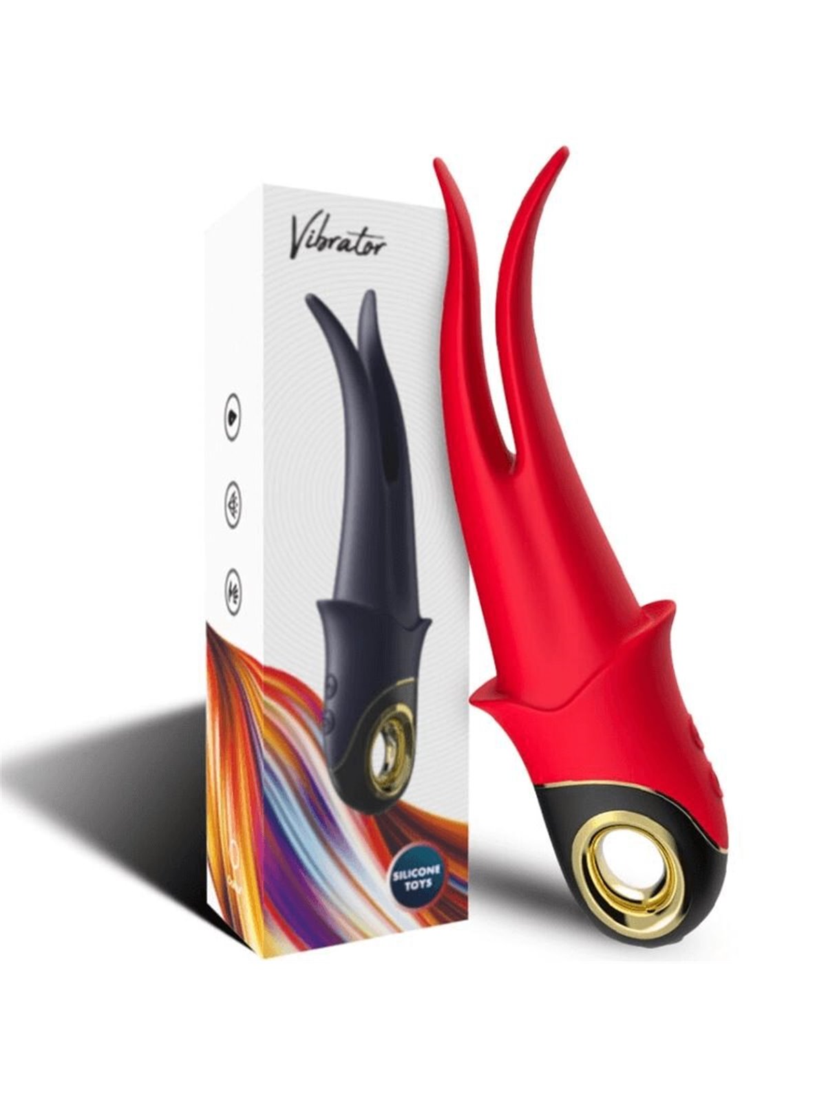 Armony - Shadow Vibrator Double-Head Teasing Red