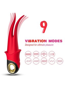 Armony - Shadow Vibrator Double-Head Teasing Red