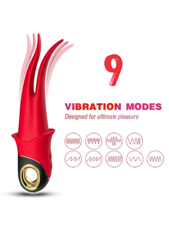 Armony - Vibratore Intimo a Doppia Testa Rosso