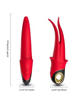 Armony - Shadow Vibrator Double-Head Teasing Red