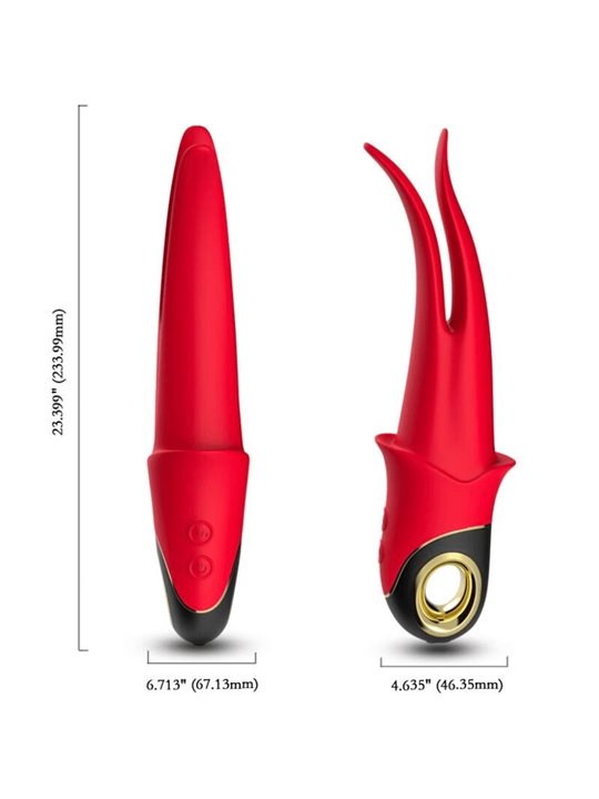 Armony - Shadow Vibrator Double-Head Teasing Red