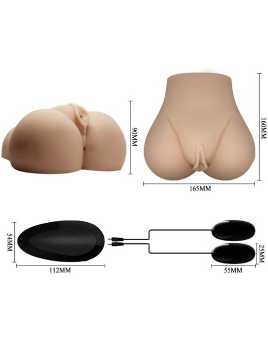 Crazy Bull 10 - Masturbatore Uomo Vibrante Busto con Ano e Vagina Realistici