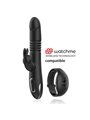 Black&Silver- Kenji Stimulating Vibe Compatible with Watchme Wireless Technology