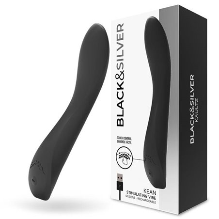 Black&Silver Kean - Vibratore Touch Control 10 Funzioni - Nero