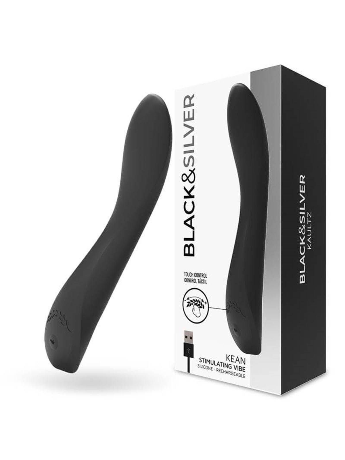 Black&Silver Kean - Vibratore Touch Control 10 Funzioni - Nero