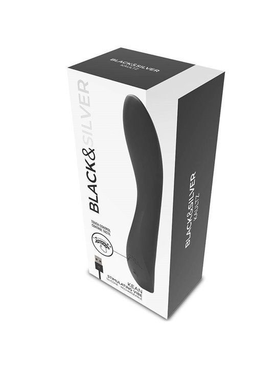 Black&Silver Kean - Vibratore Touch Control 10 Funzioni - Nero