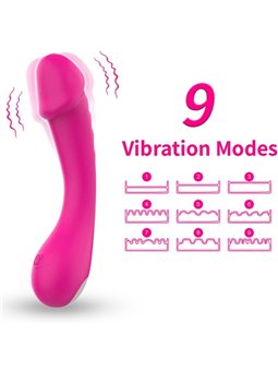 Armony - Dildo Vibrator G-Spot Silicone Fuchsia