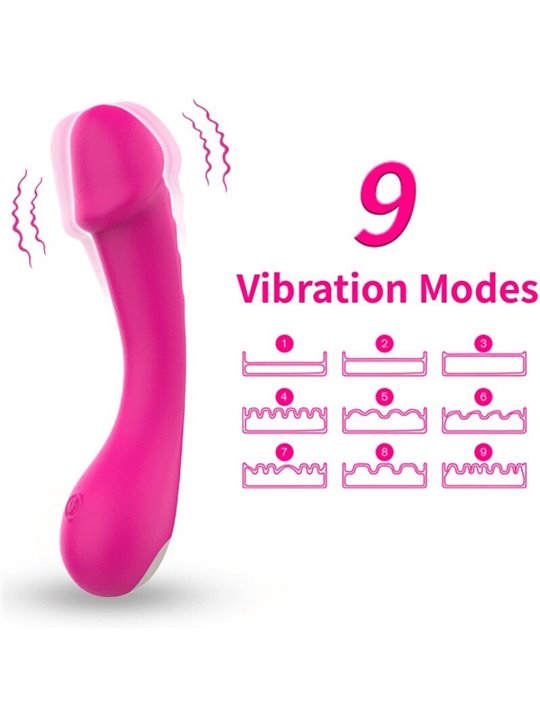 Armony - Dildo Vibrator G-Spot Silicone Fuchsia