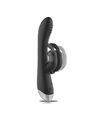 Black&Silver- Dj. Adam Rechargeable Silicone Rabbit Stimulator Black