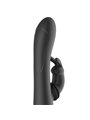 Black&Silver- Dj. Adam Rechargeable Silicone Rabbit Stimulator Black