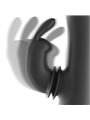 Black&Silver- Dj. Adam Rechargeable Silicone Rabbit Stimulator Black