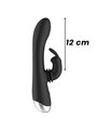 Black&Silver- Dj. Adam Rechargeable Silicone Rabbit Stimulator Black