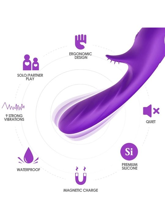 Armony Romance - Vibratore con Stimolatore Viola