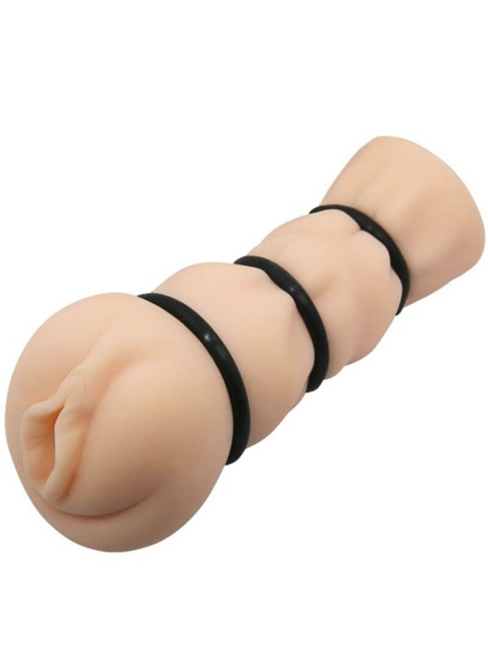 Crazy Bull - Masturbatore Maschile Vagina Realistica con Anelli 16 CM