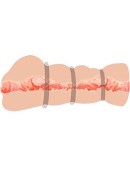Crazy Bull - Masturbatore Maschile Vagina Realistica con Anelli 16 CM