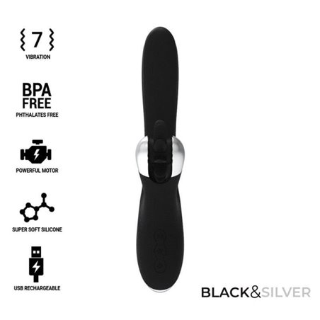 Black&Silver- Bunny Johnny Vibrating Vibe