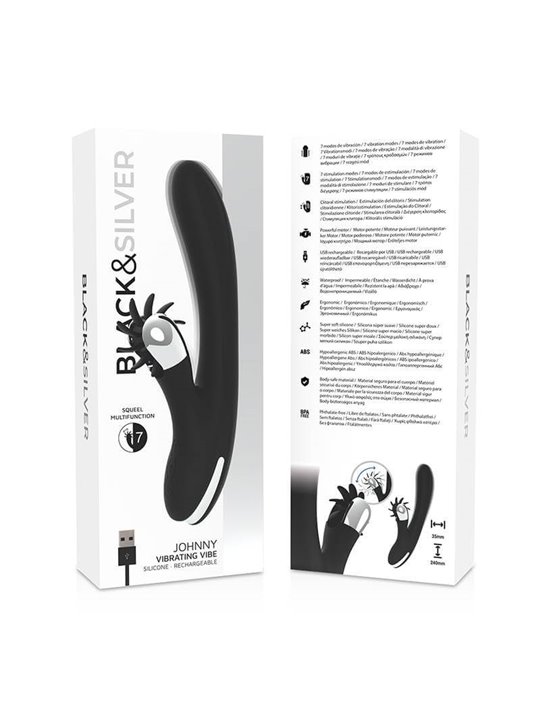 Black&Silver- Bunny Johnny Vibrating Vibe