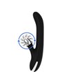 Black&Silver Storm - Vibratore Rabbit con Rotella e Testa Rotante - Nero