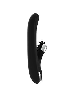 Black&Silver Storm - Vibratore Rabbit con Rotella e Testa Rotante - Nero