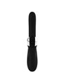 Black&Silver Storm - Vibratore Rabbit con Rotella e Testa Rotante - Nero