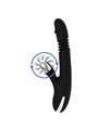 Black&Silver Reed - Vibratore Rabbit con Rotella e Funzione Su e Giù - Nero