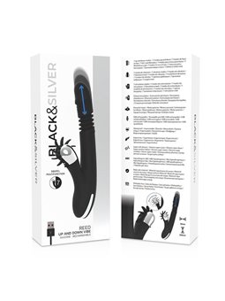 Black&Silver Reed - Vibratore Rabbit con Rotella e Funzione Su e Giù - Nero