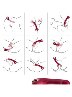 Armony - Prince Dildo Vibrator & Rotator Red