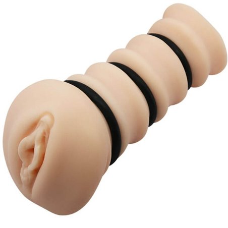Crazy Bull - Masturbatore Maschile Vagina Realistica con Anelli 14 CM