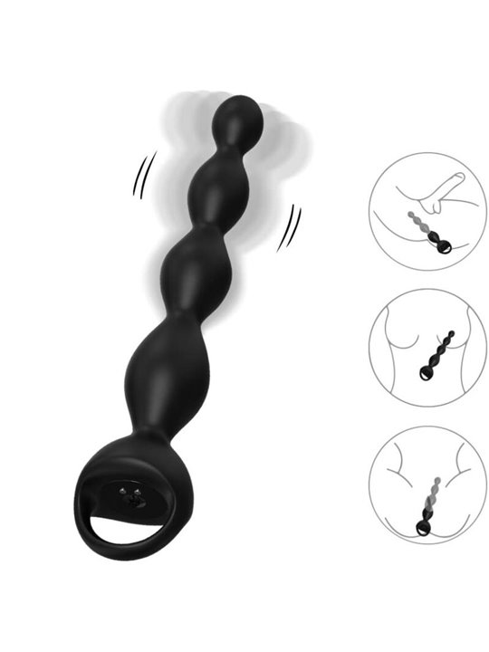 Armony Finger - Vibratore e Plug Anale in Silicone Nero