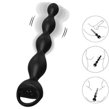 Armony Finger - Vibratore e Plug Anale in Silicone Nero