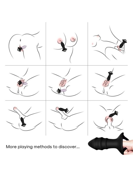 Armony Kylin - Black Silicone Finger Anal Vibrator with Remote Control